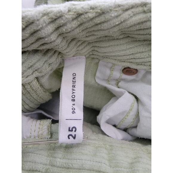 Pacsun Jeans Sz 25 Womens 90's Boyfriend Straight Coduroy High Rise Mint Green - Picture 6 of 10